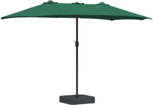vidaXL Parasolka ogrodowa Zielony 385 x 209 x 244 cm tkanina 2