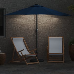vidaXL Parasolka ogrodowa Niebieski azur 294 x 150 x 224 cm tkanina 2