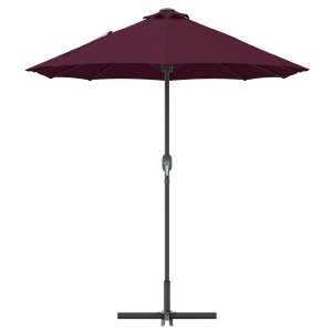 vidaXL Parasolka ogrodowa Bordowy 380 x 196 x 235 cm 2