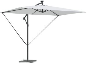 vidaXL Parasol banana na wysięgniku piaskowy 294 x 200 x 254 cm 3