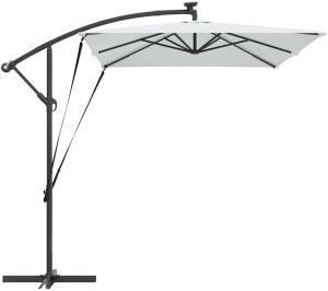 vidaXL Parasol banana na wysięgniku piaskowy 294 x 200 x 254 cm 6