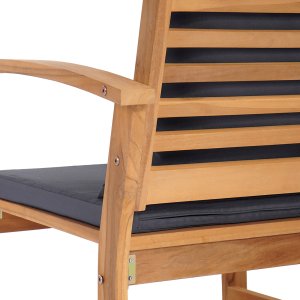 vidaXL Zestaw Sof na Ogród 2 pcs Brązowy Lite drewno tekowe 3