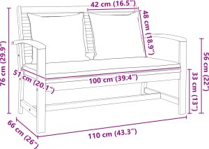 vidaXL Zestaw Sof na Ogród 2 pcs Brązowy Lite drewno tekowe 4