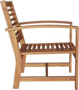 vidaXL Krzesła ogrodowe 2 pcs Brązowy 60 x 65 x 76.5 cm 5