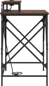 Biurko vidaXL Brązowe 100 cm x 50 cm 3