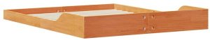 vidaXL Ramka łóżka Woskowy brąz 150 x 200 cm Lite drewno sosnowe 3
