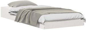 vidaXL Ramka łóżka Biały 90 x 200 cm Lite drewno sosnowe 2