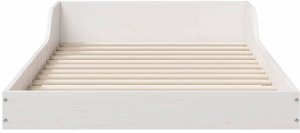 vidaXL Ramka łóżka Biały 90 x 200 cm Lite drewno sosnowe 4