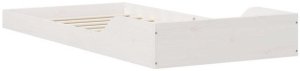 vidaXL Ramka łóżka Biały 90 x 200 cm Lite drewno sosnowe 5
