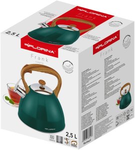 Florina Czajnik nierdzewny Frank 2,5 l, ciemnozielony 6