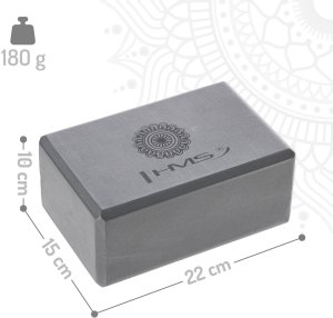 ZESTAW DO JOGI HMS GRAY MATA TPE YM10 + KOSTKA KJ02 + PASEK SJ02 6