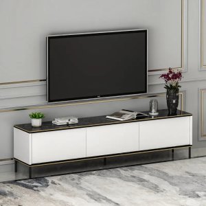 TV staliukas Asir 180x45,2x35 cm, baltas 2