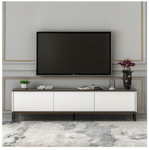 TV staliukas Asir 180x45,2x35 cm, baltas 3