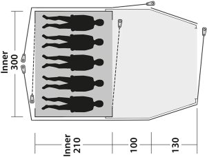 Palapinė Outwell Cloud 5 Plus, žalia 4