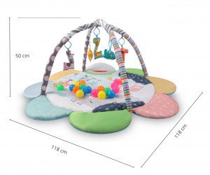 TinyMini JL639-2A Mata edukacyjna 2w1 Kwiat Zoo 14