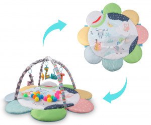 TinyMini JL639-2A Mata edukacyjna 2w1 Kwiat Zoo 5