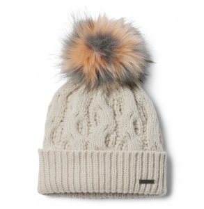 Columbia Boundless Days Cable Knit Pom Beanie 2092641278 Beżowe One size 2