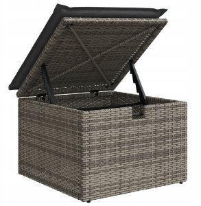 vidaXL Zestaw sof ogrodowych 6-częściowy z poduszkami Szary Polirattan 11