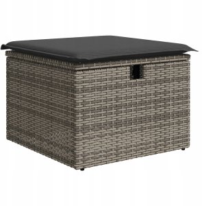 vidaXL Zestaw sof ogrodowych 6-częściowy z poduszkami Szary Polirattan 6