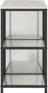 vidaXL Zestaw do przechowywania w kuchni z półką 2 pcs Srebrny 9