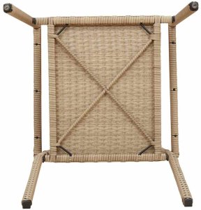 vidaXL Krzesła Ogrodowe 4 pcs Kremowy, brązowy 9