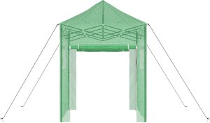 vidaXL Szklarnia z dachem Zielony 200 x 200 x 300 cm Stal 4