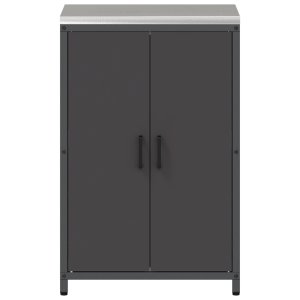 vidaXL vidaXL Szafka do przechowywania w kuchni Czarny 60 x 50 x 92 cm Stal 4