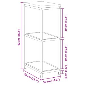 vidaXL Półka do przechowywania w kuchni Biały 60 x 50 x 92 cm Stal 4