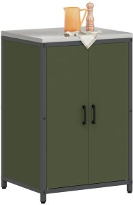 vidaXL Szafka do przechowywania w kuchni Oliwkowy 60 x 50 x 92 cm Stal 3