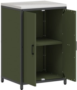 vidaXL Szafka do przechowywania w kuchni Oliwkowy 60 x 50 x 92 cm Stal 5