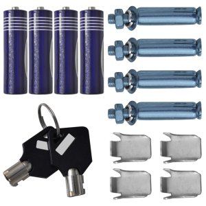 vidaXL Sejf elektroniczny z półką Łupkowoszary 35x31x50 cm Stal 7