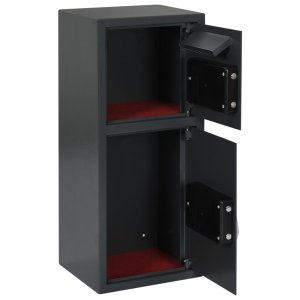 vidaXL Sejf cyfrowy Ciemnoszary 35x31x80 cm Stal 2