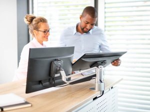 Novus 990+4018+000 uchwyt / stojak do monitorów 68,6 cm (27") Biurko Czarny 2