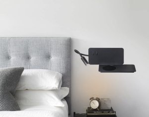 Kinkiet Domoletti WALL LAMP FIJI 19132-BK 5+3W LED CHARGER 2