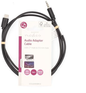 Nedis CCGL65950BK10 kabel audio 1 m USB C 3.5mm Czarny 3