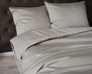 POŚCIEL MAKOSATYNA BAW. BEŻOWA /220/ PURE Z BIZĄ DETEXPOL 2