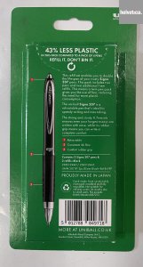 UNIBALL Uni-ball Signo 207 fine  2stk Sorte rollerpenne+ 2stk refills. Med behageligt gummigreb, stregbredde 0,5mm 2