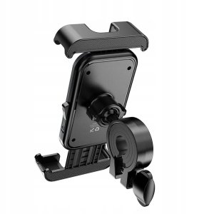 Uchwyt na telefon do roweru / motocykla Hoco do kierownicy H82 czarno szary 2