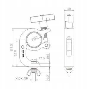 STAND4ME STAND4ME HAK UCHWYT do ŚWIATEŁ do 250 KG 50mm SR 3