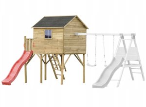 Domek Jerzyk MAX z Platformą Dwie Huśtawki i Ślizg 2