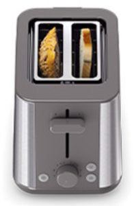 Toaster PurShine HT 1510 GY(edelstahl/grau, 900 Watt, für 2 Scheiben Toast) 2