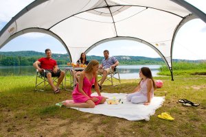 Pavillon Event Shelter, 4,5 x 4,5m(hellgrau/grau) 3