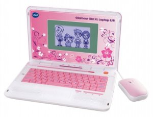 Glamour Girl XL Laptop E/R(weiß/rosa) 2