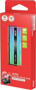 Pamięć ADATA XPG Lancer Neon RGB, DDR5, 16 GB, 6400MHz, CL32 (AX5U6400C3216G-CLANRSG) 4