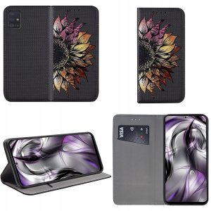 krainaGSM Etui do Samsung Galaxy A71 MAGNET WZORY CASE PORTFEL + SZKŁO 9H 2