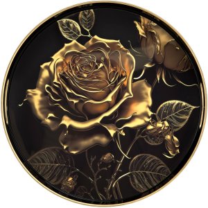 Taca dekoracyjna 37 cm Złota róża 172023 4