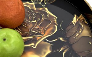 Taca dekoracyjna 37 cm Złota róża 172023 8