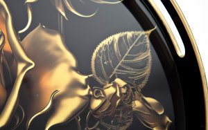 Taca dekoracyjna 35 cm Złota róża 172023 5