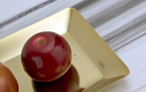 Taca metalowa ozdobna 38x16x2 cm złota 7