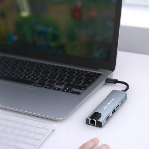 HUB USB Qoltec HUB Adapter USB-C 5w1 | USB-C PD 100W | 2xUSB | HDMI 4K | RJ45 2